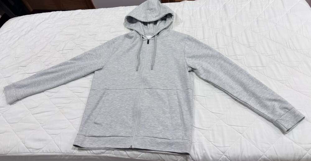 Stylus Men's Gray Full-Zip Hoodie Sweatshirt Size M